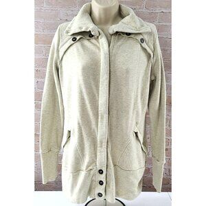 Citizens of Humanity Full Zip Cream Sweatshirt Jacket Fitted Junior's Large